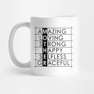 amazing loving strong happy selfless graceful mothers day Mug